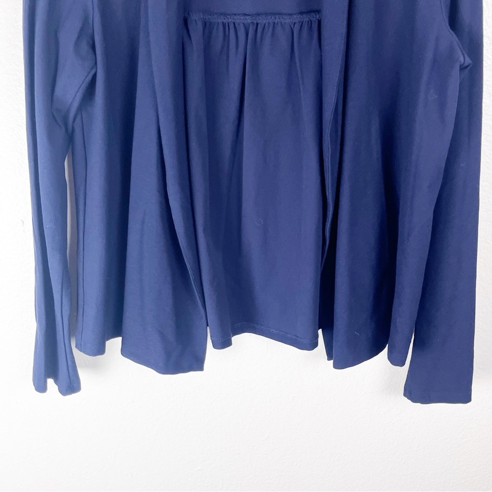 EILEEN FISHER Navy Long Sleeves Open Front Blazer Jacket Medium Casual Neutral - Picture 6 of 6